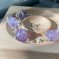 Natural Light purple Amethyst Star 14K white gold wire Space planet Removable Earring Pendant