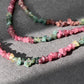 Natural watermelon Multi-color Raw Tourmaline rock Gemstone Sterling silver Bead Bracelet ,gift for her