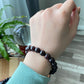 8/9/10/12/13MM Natural Mozambique Garnet Dark Red smooth Round beads bracelet,Chakra Energy Love Energy Attraction