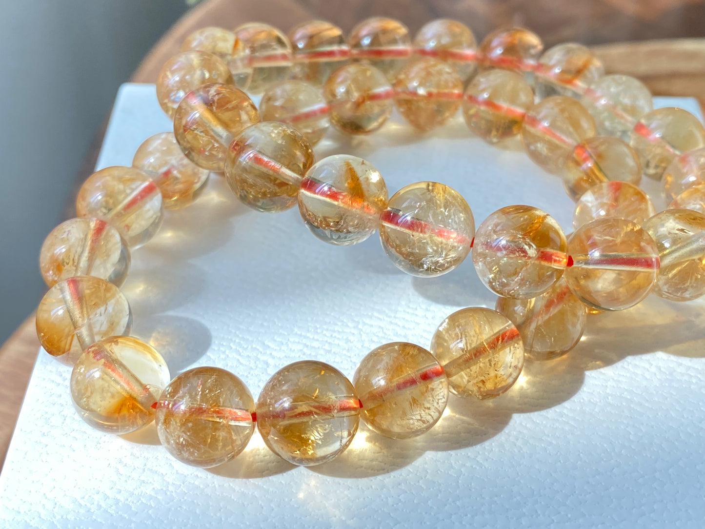Hight Grade ALL MOST CLEAR Natural Citrine Round gemstone bead Bracelet Necklace 7mm 10mm