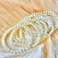Original Mother of pearls perfect round Vintage bead bracelet Necklace 6mm