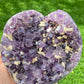 Big Size Natural RARE Amethyst Raw Rock Heart Crystal Quartz Meditation Healing,Druzy Agate Heart Shape Stone,Valentine's Day Gift