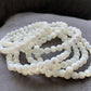 Original Mother of pearls perfect round Vintage bead bracelet Necklace 6mm