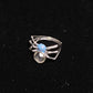 Gibeon Meterite ring, Sterling silver blue gray Anniversary Tungsten ring, gift for her,gift for him