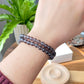 Andes Mts. Hight Grade Natural Clear Grey Andesine Labradorite round  bead bracelet 7mm
