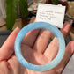 AAAAAA Grade Clear Blue sky cloud Surround Natural Aquamarine Bangle Gemstone Bracelet  56.8mm BA8354