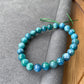 Monet's Garden  Natural Green Lepidolite High Grade Mica Round Bead Bracelet 7.5MM High end jewelry