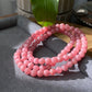 Top High Grade Ice Rhodochrosite,Less white more clear Rainbow cat eye fire smooth round Bracelet