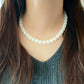 Make Friend Price Authentic  Natural Hetian White Jade Round bead White Nephrite Nacklace 10mm Best Gift for her,gift for Mom