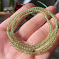 Natural Faceted super High Grade Moonstone,Prehnite Triple Wrap Bracelet,Long Choker Necklace 3mm