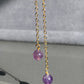 Natural FLuorite Hand craved Rose flower bud Shape Hairpin with Dangle Drop,Fluorite Crystal