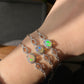 Natural High Grade Rainbow Fire Opal shinning Sterling Silver Bracelet, Gift for her,Bridesmaid Gifts