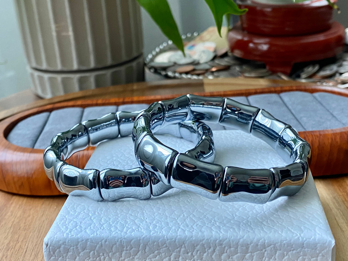 AAAAA Terahertz bamboo shape bangle,Recharge & Reignite Your Energy- Rejuvenate Your Mind Bracelet, gift for her, gift for him