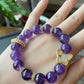 Natural Amethyst design with butterfly handmade bracelet,custom bracelet，gift for her