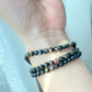 AAAA Grade Cat eye Fire Gradient Multi color Tourmaline smooth round bead necklace 5mm+
