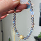 Natural High grade Rainbow Fire Labradorite with hand carved agate bunny ,rabbit Bead Bracelet,gift for her,Bridesmaid Gifts
