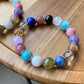 ALL in One Tsavorite,chalcopyrite in quartz，Blonde crystal，Purple Lithium，Larimar，Rhodonite，blue needle