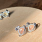 Gibeon Meterite Gold color Rose Gold Planet shape Sterling silver zircon earings， gift for her