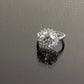 5 carat certificated D color excellent moissanite stone round brilliant cut sterling silver ring