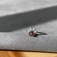 High grade Ruby Red Natural Garnet Heart shape zircon shinning cuty cat paw Ring everyday Ring