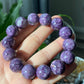 15mm Top Grade Genuine Natural High Grade Silk Shin Purple Charoite,Cat Eyes round Shape Beaded Bracelet