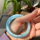 AAAAAA Grade Clear Blue sky cloud Surround Natural Aquamarine Bangle Gemstone Bracelet  56.8mm BA8354
