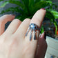 Vintage style Natural moonstone Blue Labradorite  Dreamcatcher Necklace and Ring set