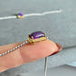 Natural Grade Dark Purple Raw Sugilite Sterling Sivler lobster closure Bracelet