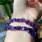 Rare Natural Hight Grade Dark Purple Amethyst,Deep purple Irregular Nugget Bead Bracelet