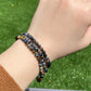 Rare High quality Natural High Grade Blue Pietersite flash lacy shinning round shape long  bracelet /necklace 4mm+,gift for him