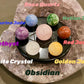 Natural Gemstone 7 Chakra Stones Healing Set with Obsidian Star of David Plate meditation Ornament Decoration