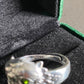 Natural Green Emerald Sterling Silver American Indian Lion Head Adjustable Ring,gift for her, gift for him