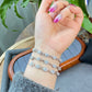 Certificated 0.5ct  Moissanite chain Sterling silver bracelet,wedding chain bracelet, gift for her
