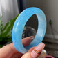 AAAAAA Grade Clear Blue sky cloud Surround Natural Aquamarine Bangle Gemstone Bracelet  56.8mm BA8354