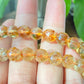 High Grade Natural pyramid Citrine Micro Faceted dark Yellow gold bead bracelet super shinning 8mm 9mm