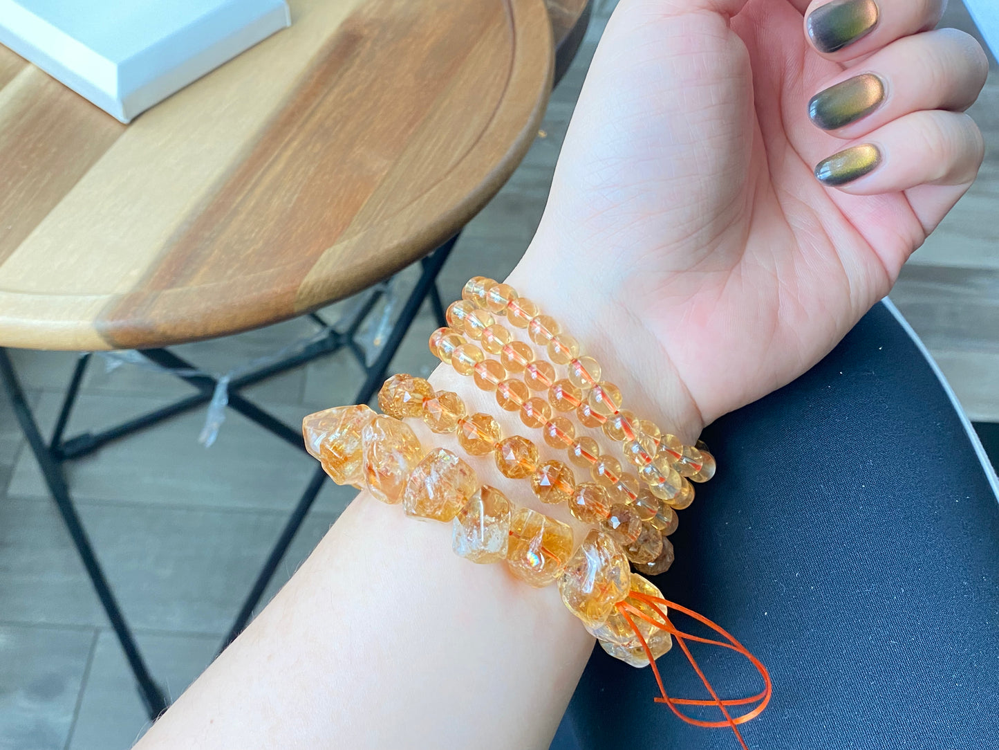 Hight Grade ALL MOST CLEAR Natural Citrine Round gemstone bead Bracelet Necklace 7mm 10mm