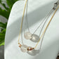 Natural High Clear Grade Rutilated Quartz,Rabbit Hair Rutilated Quartz Crystal,Fresh water pearls Adjustable Choker Necklace