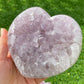 Big Size Natural RARE Amethyst Raw Rock Heart Crystal Quartz Meditation Healing,Druzy Agate Heart Shape Stone,Valentine's Day Gift