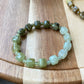 Noble green square shape Tsavorite  gradient bead bracelet8mm/9mm gift for her