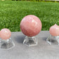 Hight grade 76MM Natural Rose quartz Sphere，Quartz Crystal Ball,Crystal Healing Divination ball,Led light stander