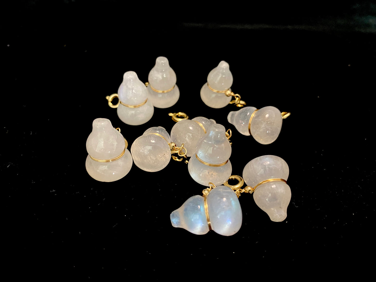 AAA Grade Nautral moonstone Labradorite gourd 14k gold filled shape multiple use pendant
