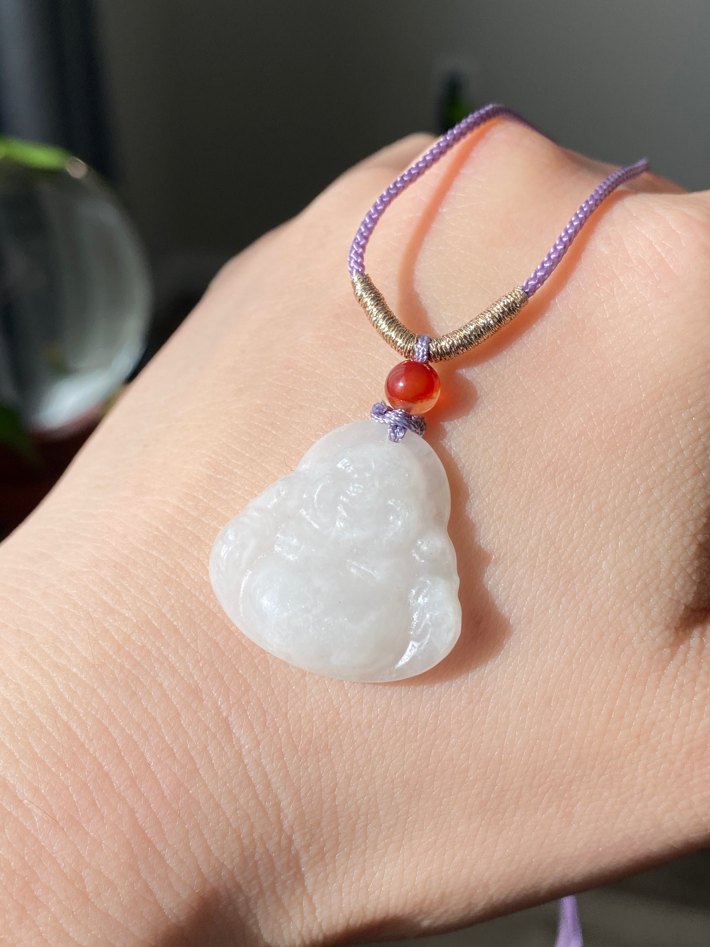 Make Friend Price Natural Hetian White Jade White Nephrite Friendship Nacklace Best Gift for her,gift for Mom,gift for kids