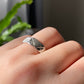 Hand Craved Chanel Style Argyle check Quilted Sterling silver S925 Ring