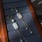 Premium AAA+ freshwater baroque rectangle round drop dangle handmade earring, Bridesmaids Gifts