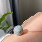 Natural A Donut Hetian Jade,serpentine JadeAdjustable Necklace,Peace Buckle,handmade necklace