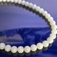 Make Friend Price Authentic  Natural Hetian White Jade Round bead White Nephrite Nacklace 10mm Best Gift for her,gift for Mom