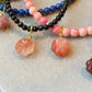 natural raw yanyuan agate Hand Carved cat paw,kitten paw bracelet charm necklack charm