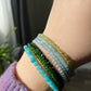 $20 FOR 2 Natural Gemstone Faceted, Blue Apatite,Aquamarine,prehnite,white crystal, Black spinel, Diopside Bracelet, Bridesmaid Gifts