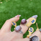 Natural Purple Lepidolite ,purple mica,Vintage style Oval shape ,Mid-century Adjustable Ring,Valentine's Day Gift,anniversary