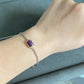 Natural Grade Dark Purple Raw Sugilite Sterling Sivler lobster closure Bracelet